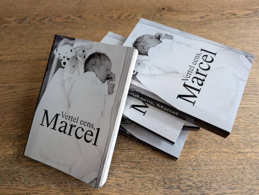 Een echt boek, gemaakt met Noor en Sam.